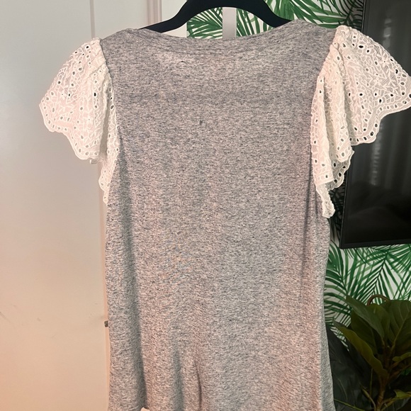 Rebecca Taylor Eyelet Sleeve Tee - Picture 9 of 10
